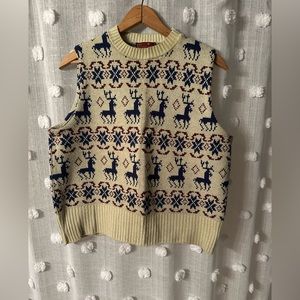 Vintage 70’s Men’s Sears Kings Road reindeer sweater vest